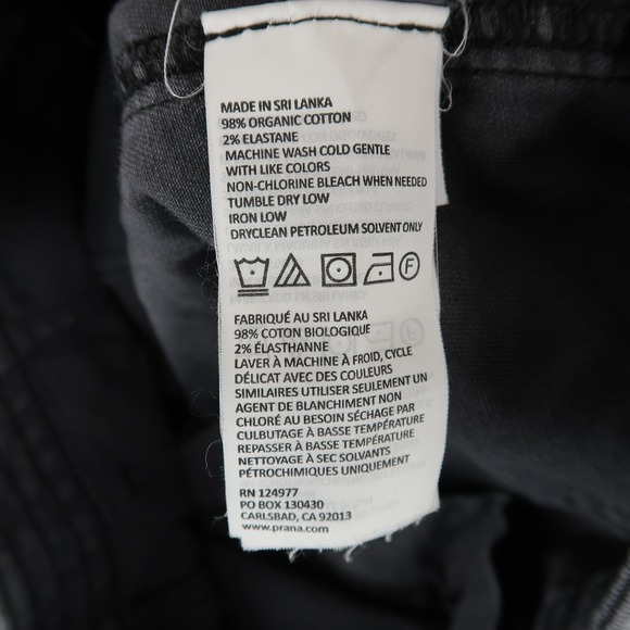 prAna Sancho Slim Pants Womens 4 Washed Gray Stretch Organic Cotton Bootcut - Picture 9 of 10